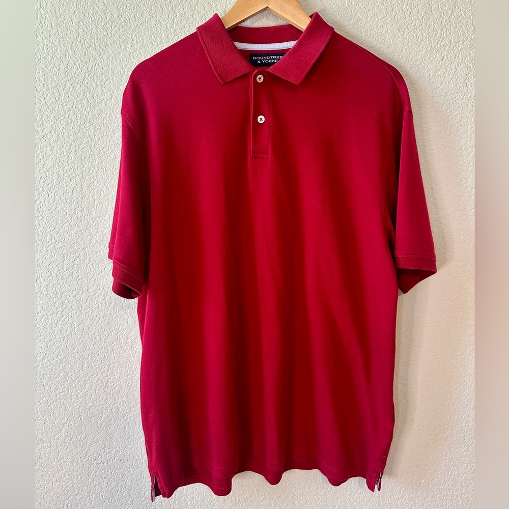 Roundtree & Yorke Red Polo Shirt Men’s Size Large